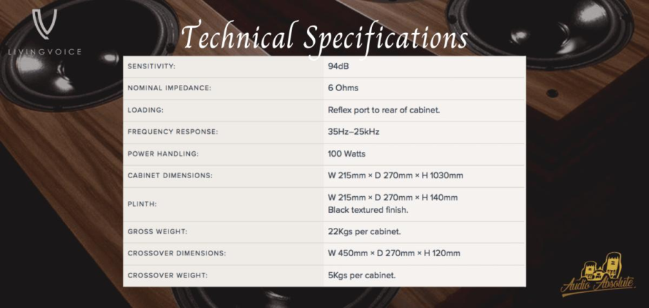 Living Voice OBX-RW4 Walnut